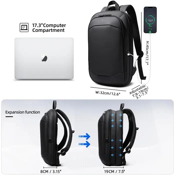 Heroic Knight Sac à dos pour ordinateur portable pour homme 17 pouces Sac à dos d'affaires Sac à dos