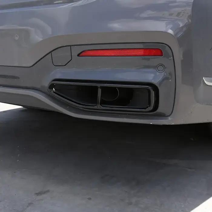 Couvercle de Sortie de Silencieux Arrière de Voiture en Acier Inoxydable, Autocollants pour BMW Séri