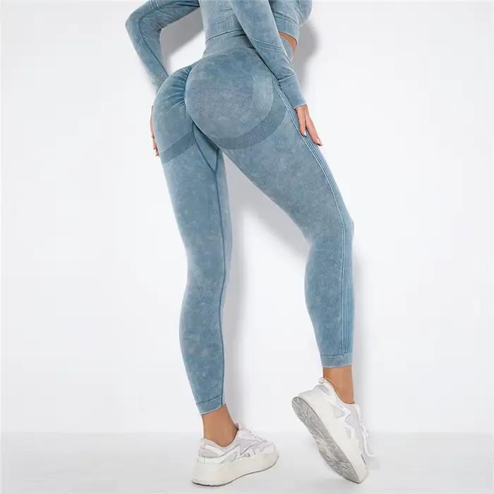 Leggings de Yoga femme sans couture - Pantalons sport fitness course entraînement gym extensibles