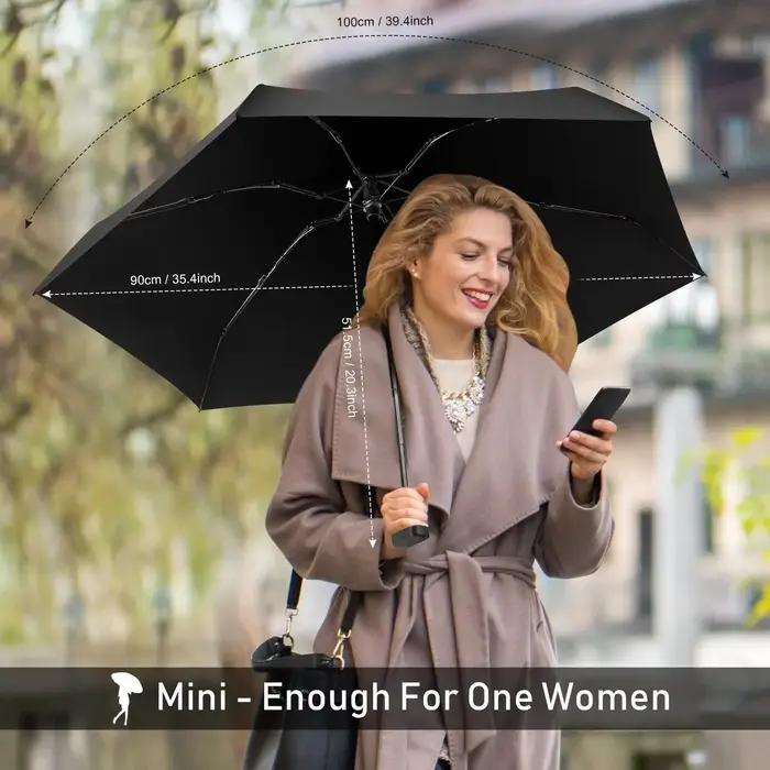 Petit Mini parapluie UV pour femmes, léger, Compact, de voyage, Parasol Portable, pour l'extérieur,