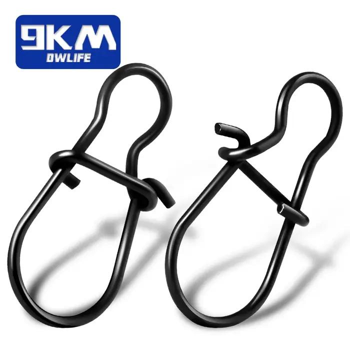 Boucle de pêche Duo Lock 25 conception de boucle rapide résistance aux conditions marines lot de 25 à 100 pièces pour pêche en mer ou eau douce
