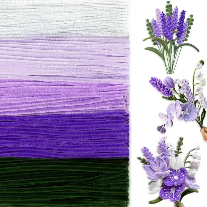 500/600 pièces nettoyeurs de tuyaux tiges de Chenille 12 pouces fournitures artisanales en vrac pour