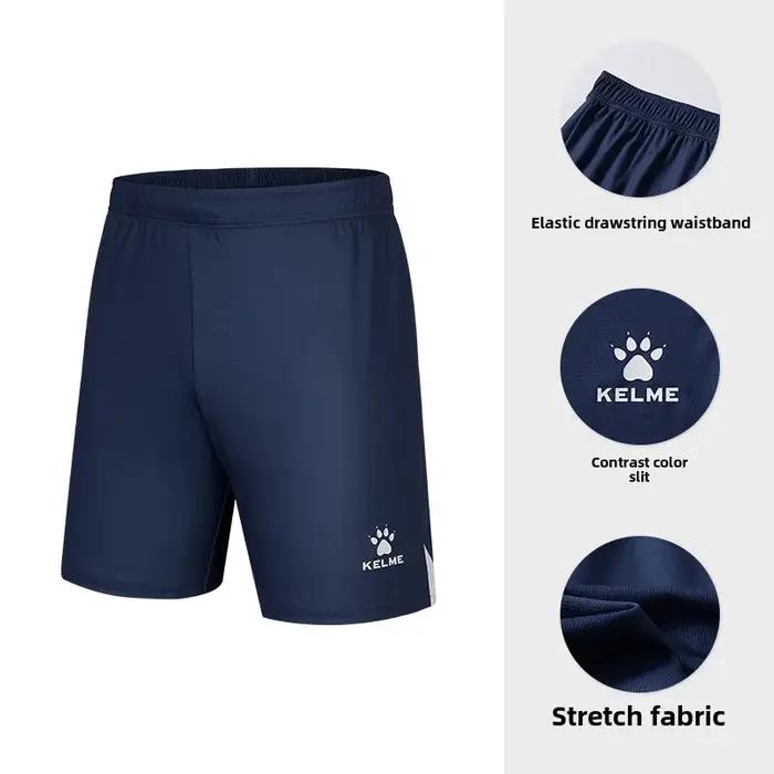 Shorts de football pour hommes Kelme, shorts de sport respirants pour étudiants, pantalons de course