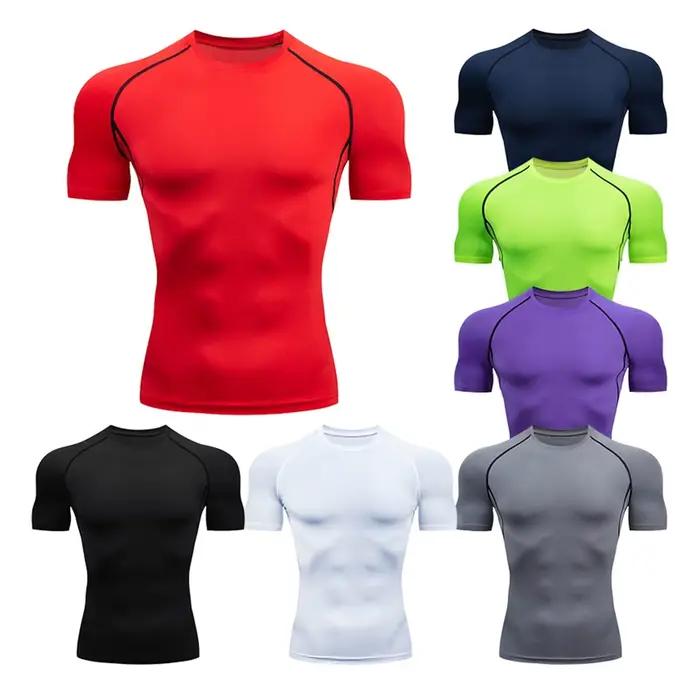Chemises de Compression pour hommes, maillot de football à séchage rapide, vêtements de Sport serrés