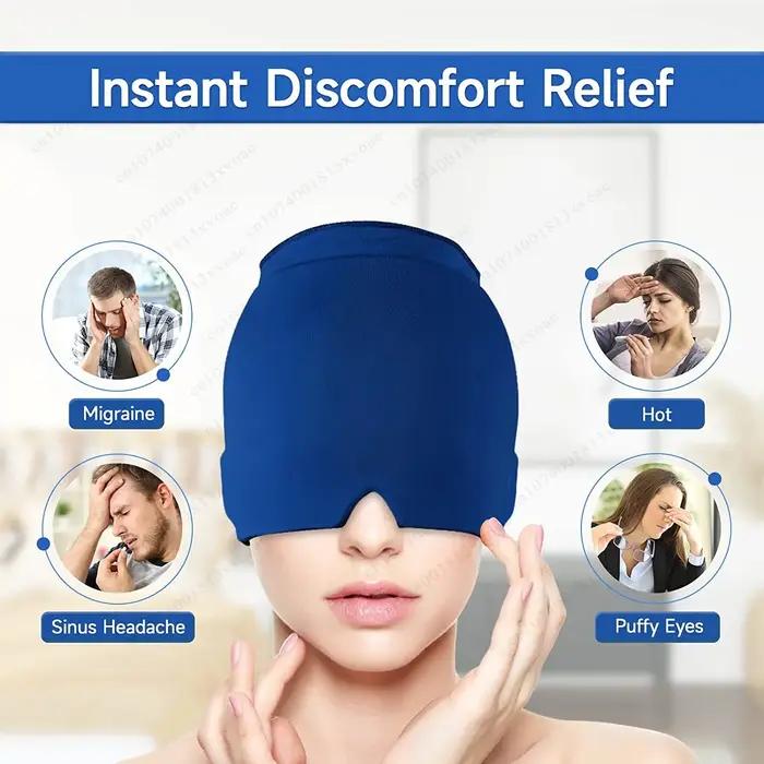Capuchon de soulagement de la Migraine, capuchon de glace en Gel, couvre-chef monocouche, Pack de gl
