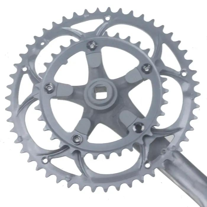 Pédalier de vélo de route en alliage d'aluminium 50-34T 8/9S, pignon à trou carré de 170mm, accessoi