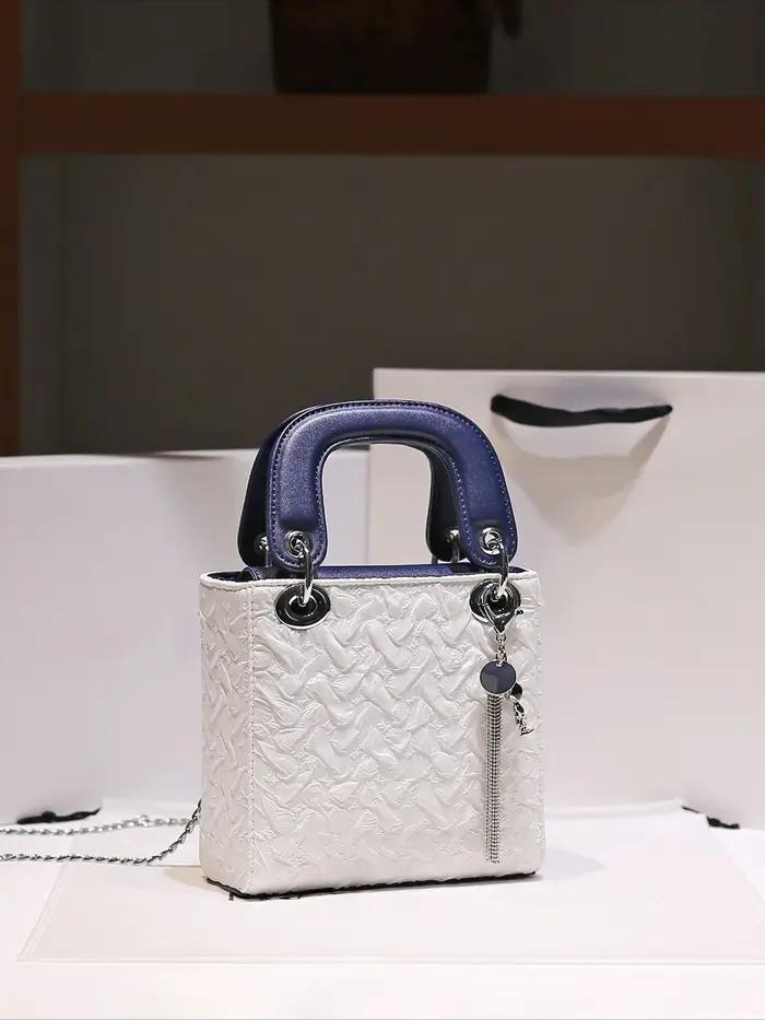 Nouveauté 2026 : Sac carré à chaîne pour femme, de créateur, mode et luxe, avec pendentif délicat et
