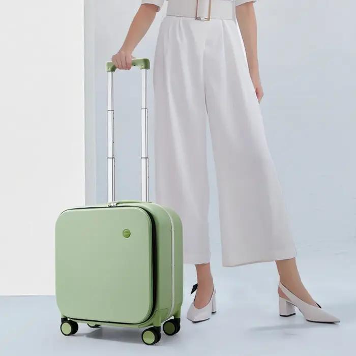 Mixi nouveau Design brevet valise à main femmes 18 pouces bagage roulant hommes Polycarbonate cadre