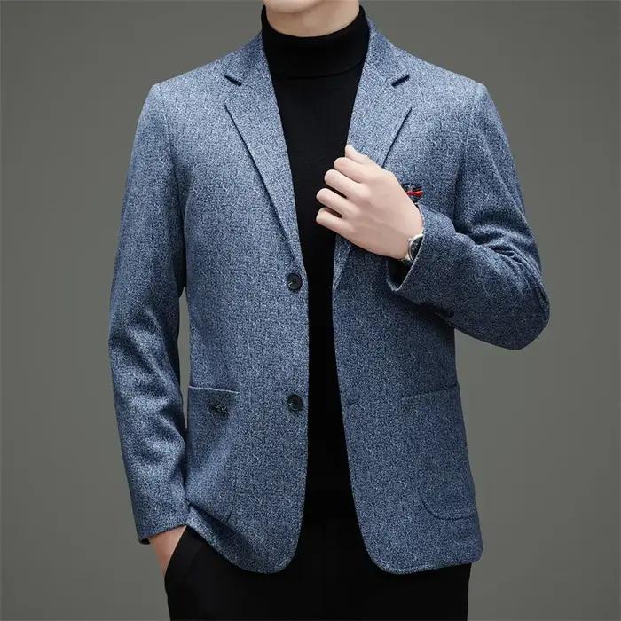 Nouvelle Collection Printemps 2026 – Veste de Costume Décontractée Brodé(e) à Double Boutonnage pour