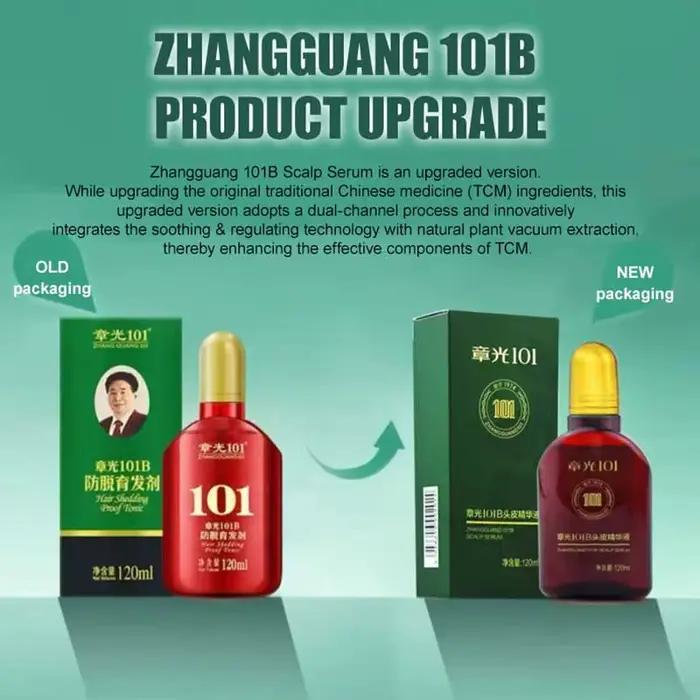 Zhang Guang 101B/101M Tonique anti-chute et anti-chute 120 ml – Essence de traitement à base de plan