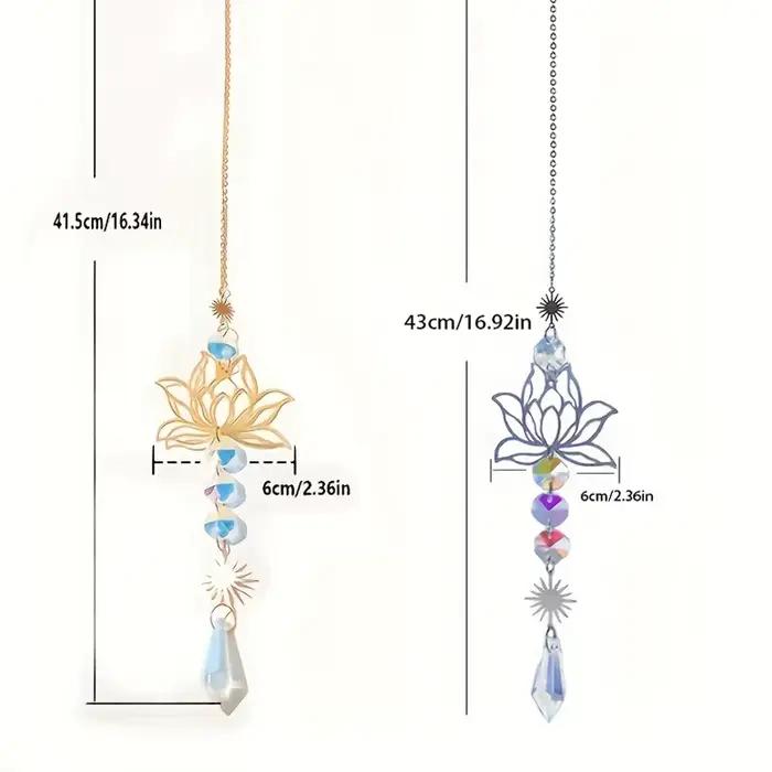 Attrape-soleil en cristal Élen métal Lotusand, breloque, fait à la main, adapté au vent de la maison