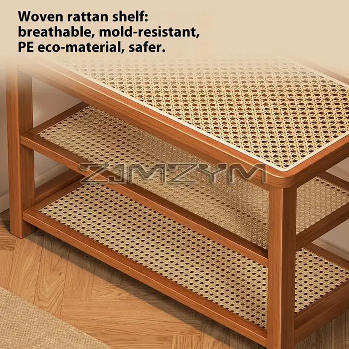 Tabouret à langer, armoire à chaussures assise, porte d'entrée, porte de maison, rangement multicouc