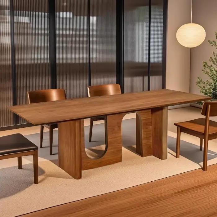 Table à manger rectangulaire pour salon, Design De luxe moderne, Table à manger Mobile nordique, meu