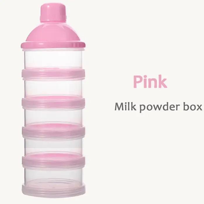Boîte de lait en poudre Portable à 4/5 grilles, conteneur de collations pour bébés, boîte de stockag