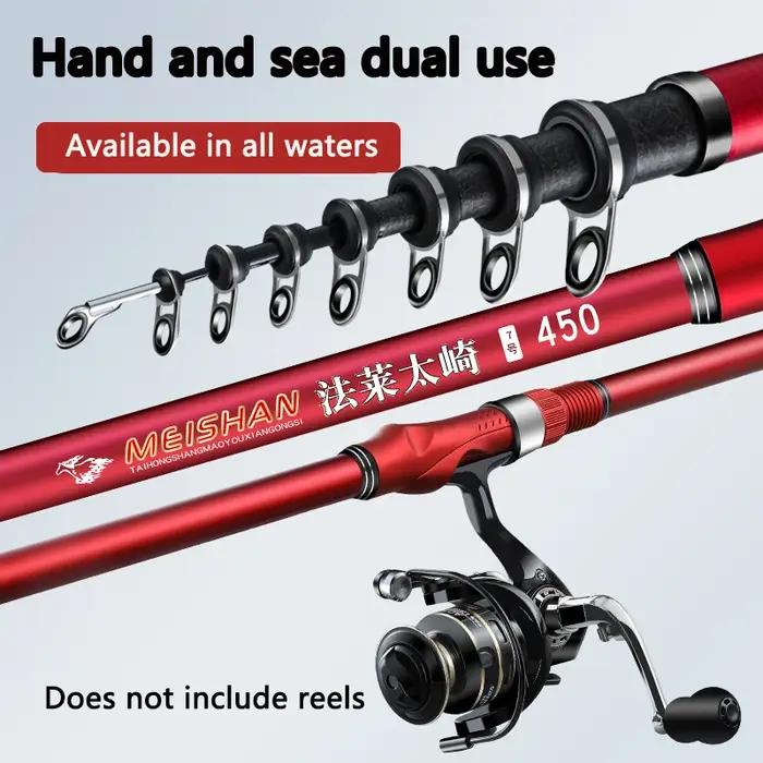 Nouvelle canne à pêche en carbone 5.3M 6.0M ultra-léger ultra-dur portable canne à pêche télescopiqu