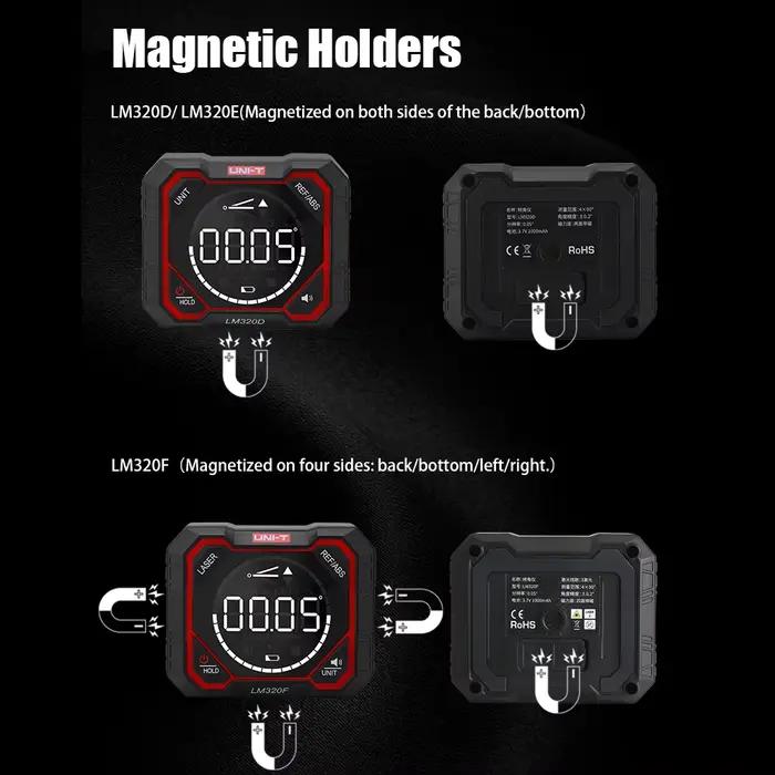 Inclinomètre Laser numérique UNI-T LM320D LM320E LM320F, compteur d'ange avec mesure d'angle relatif