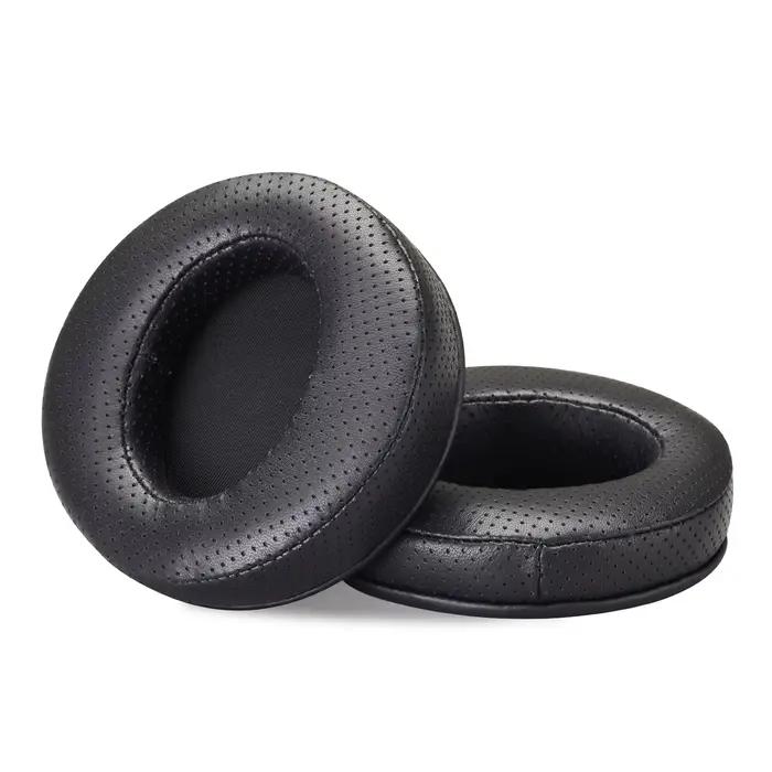 Coussinets d'oreille perforés en peau de mouton, 11cm, coudés, pour écouteurs Fostex TH-600 TH-900 D