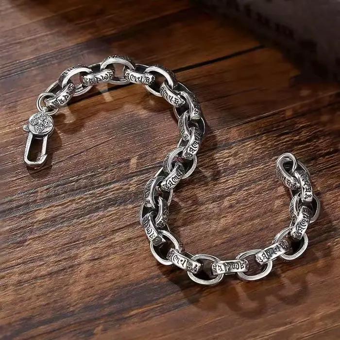 Bracelet Mantra à Six caractères en argent Sterling S925 pour hommes et femmes, haute qualité, prix