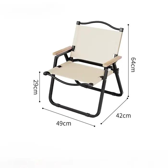 Chaise pliante portable pour l'extérieur, dossier simple, pêche, camping, loisirs, plage
