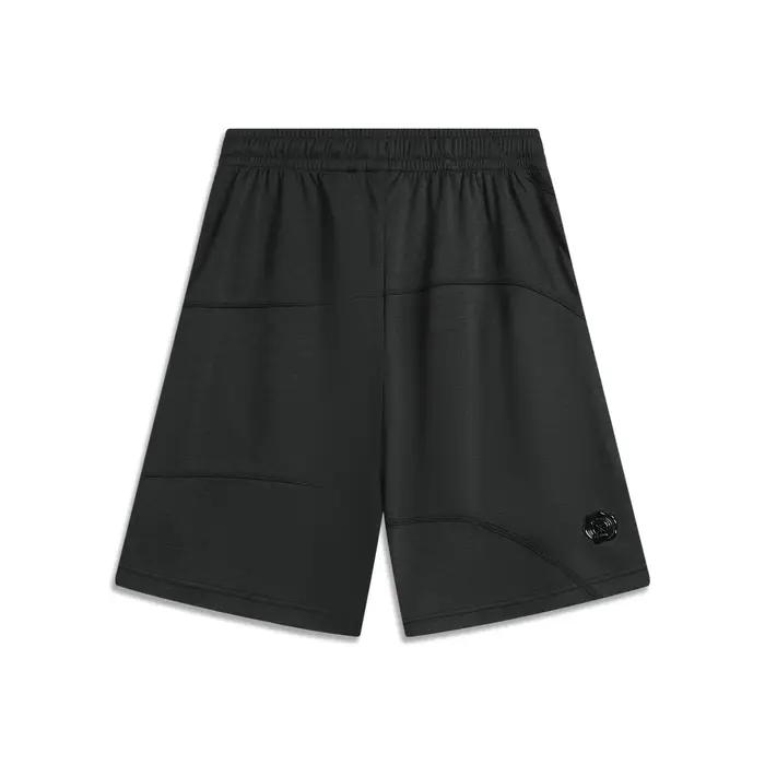 Li-Ning Short de sport Wade Knit pour hommes, 100% polyester, coupe régulière, poche zippée conforta