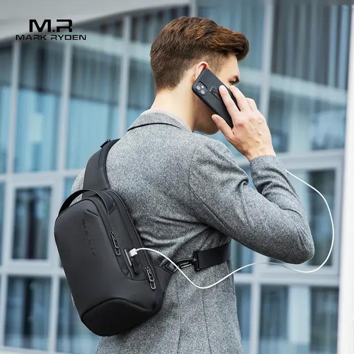 Mark Ryden sac à bandoulière pour hommes sac de poitrine de sport hydrofuge sacs à bandoulière antiv