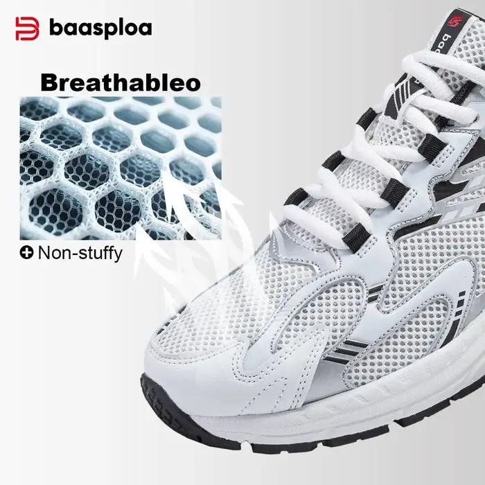 Bassploa-Chaussures de course décontractées pour hommes, baskets en maille, chaussures de sport resp