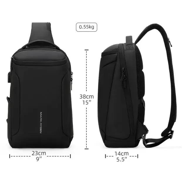 MARK RYDEN Sac à bandoulière grande capacité pour homme Sac à bandoulière de voyage adapté au coussi