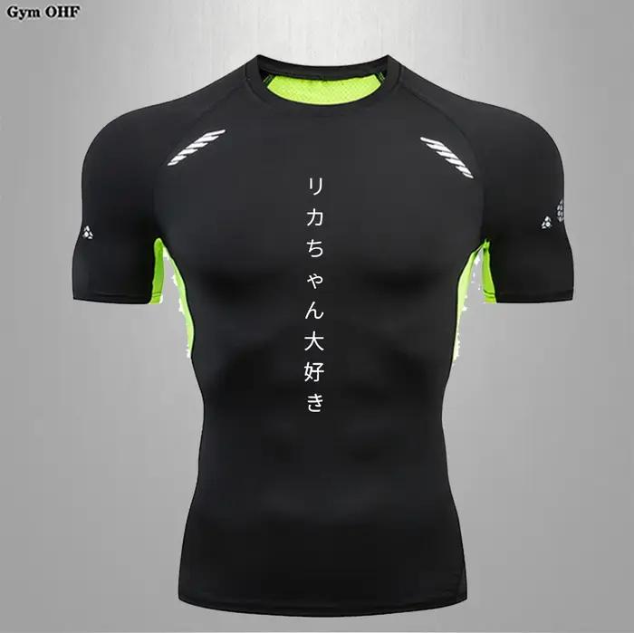 T-shirt sport homme respirant séchage rapide compression Slim Fit pour fitness et entraînement