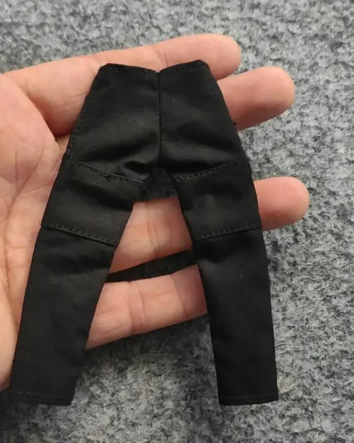 E4-12 1/12 échelle noir combat salopette pantalon d'atelier Fit 6 "DAM 3ATOYS Action Figure