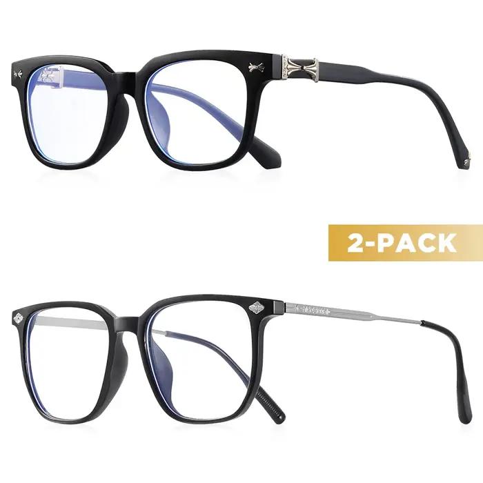 CRIXALIS 2 pièces classique carré Anti lumière bleue lunettes hommes lecture livres lunettes femmes