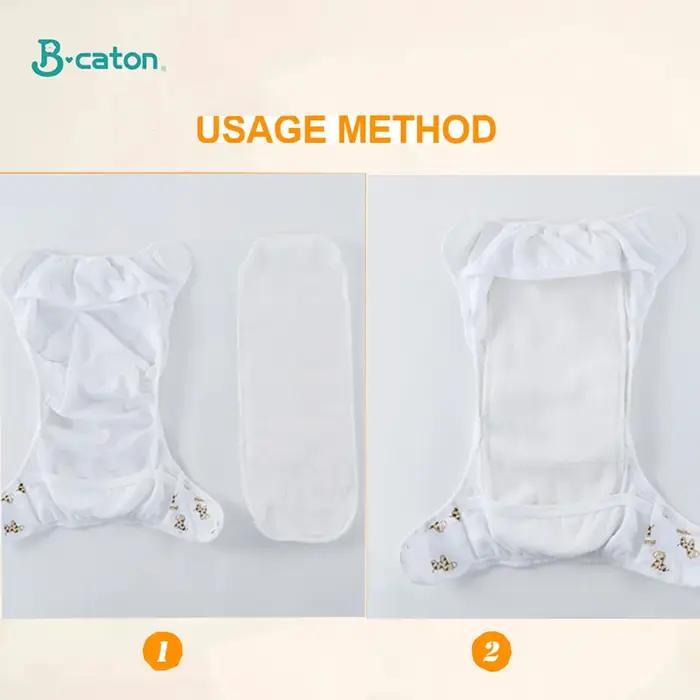 Couches réutilisables pour bébé, 10 pièces/5 pièces, lavables, en coton écologique, couches en tissu