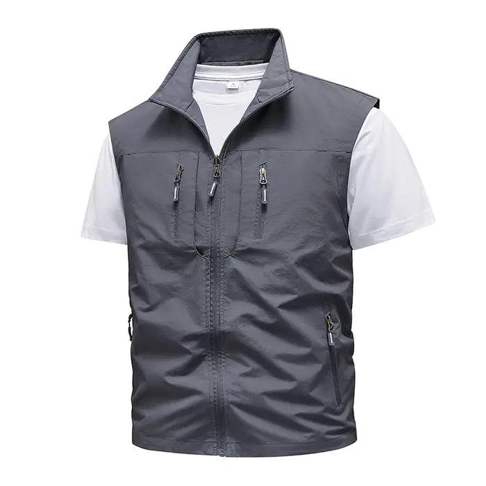 Nouveau printemps hommes en plein air gilets décontractés hommes été imperméable respirant pêche gil