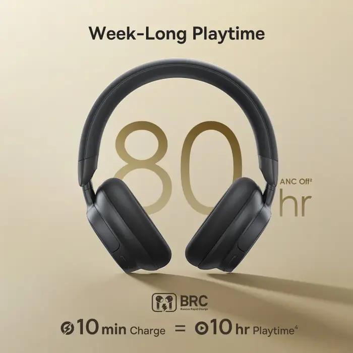 Casque Bluetooth Baseus Bowie MH1 avec réduction de bruit 48 dB, Hi-res LDAC, casque supra-auriculai