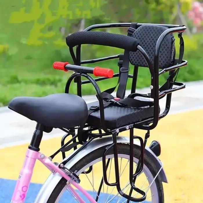 Siège de sécurité pour enfant adaptable à vélo électrique et VTT pour randonnées et sorties familiales