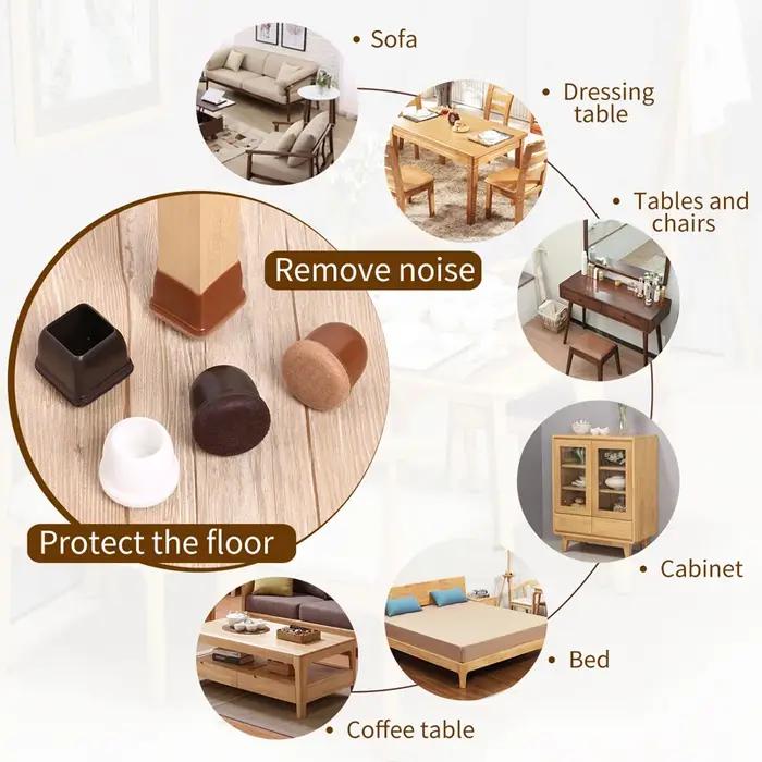 Couvre-pieds de chaise en caoutchouc, protection des pieds, tabouret, Table, meubles, couvre-pieds,