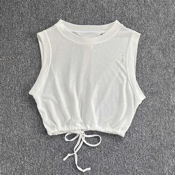 Vêtements de yoga d'été pour femmes, gilet de sport respirant, ample et haut de gamme, combinaison d