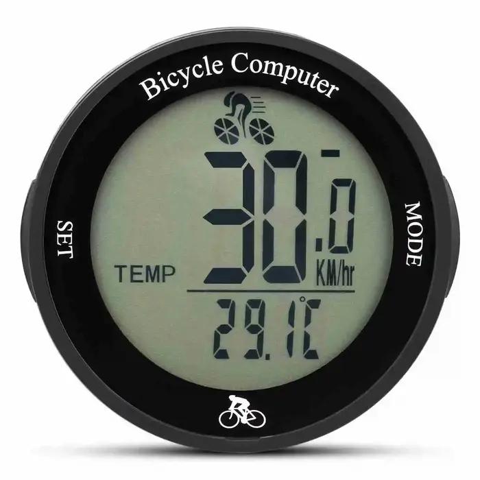 Ordinateur de vélo rétro-éclairage LED multifonction rond sans fil ordinateur de Cycle odomètre de c