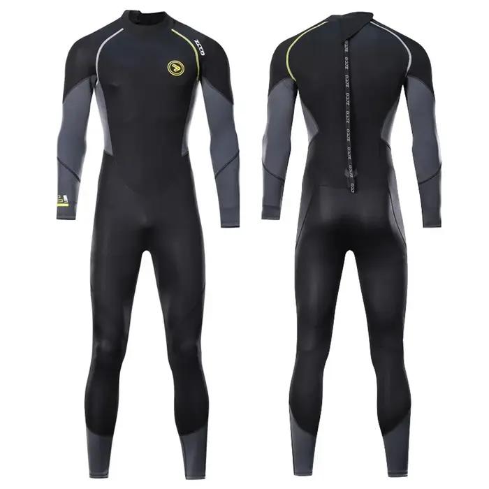 Combinaison de plongée en néoprène pour hommes, 1.5mm, une pièce complète pour adultes, fermeture éc