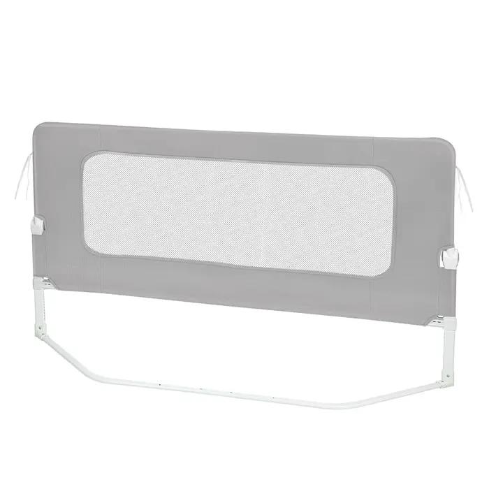 Barrière de lit de 150 / 180 / 200 cm - Protection anti-chute - Pliable à 180 ° - Hauteur réglable d