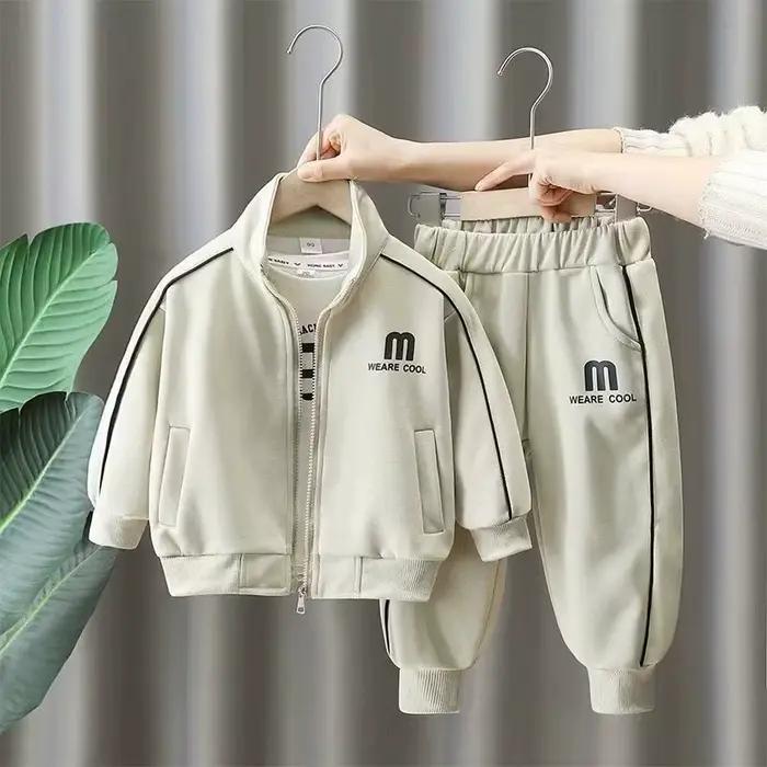 Survêtement College pour Enfants Décontracté à Col Montant Vêtements Printemps Automne Activités Sportives Occasions Spéciales