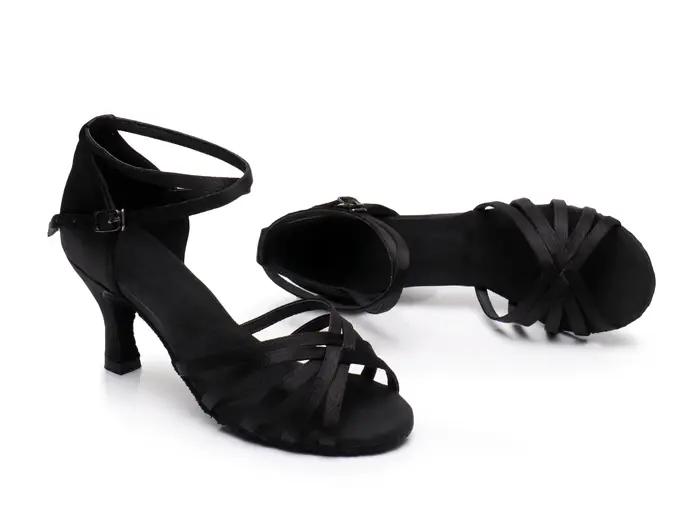 Chaussures danse latine femme professionnelle - Salsa jazz semelle souple 5/7 cm