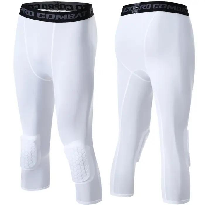 Genouillères en nid d'abeille pour hommes, pantalons de sécurité serrés Anti-collision, Leggings d'e