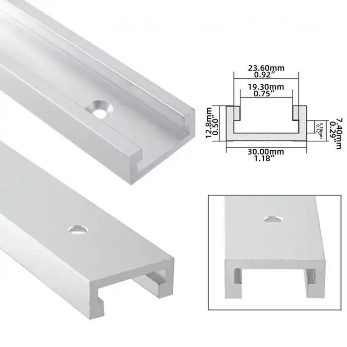 Fixation de gabarit de piste à onglet en aluminium, fente en T, Rail de goulotte pour le travail du
