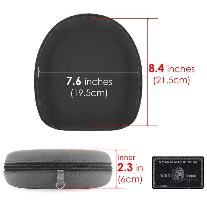 Geekria-Poudres d'étui pour casque, housse de rangement pour câble d'écouteur portable dur, boîte po