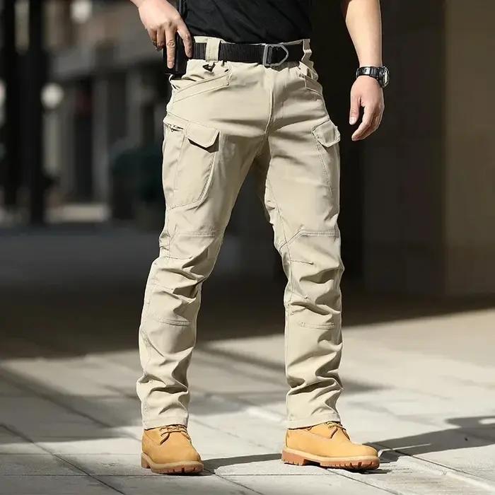 Pantalon Cargo imperméable pour hommes, élastique, poches multiples, militaire, jogging d'extérieur,
