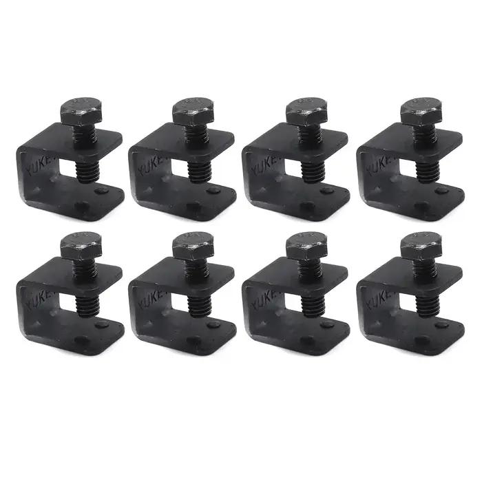 8x garde-boue universel noir C U, pinces à boulon sans perçage, Clips pour voiture AUTO avec bride d