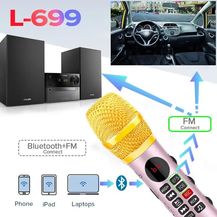 Lewinner – Microphone karaoké, haut-parleur sans fil, Bluetooth, 15-20W, avec emballage cadeau, pour