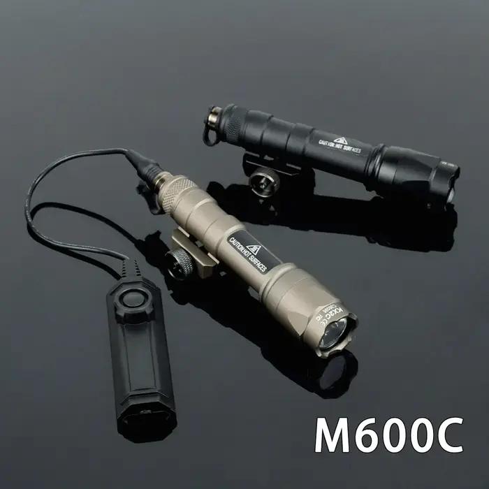 Lampe torche tactique puissante Surefir M600 M300 Airsoft avec double interrupteur à pression, rail