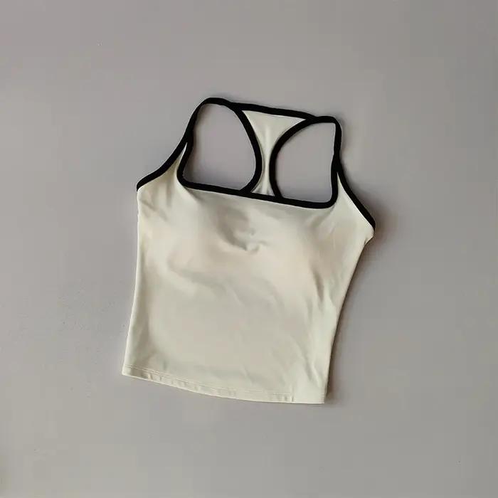 Gilet de sport et de Fitness avec coussin de poitrine, résistant aux chocs, beauté du dos, sensation
