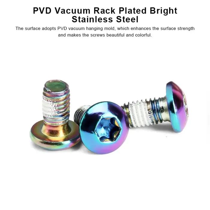 Vis de frein à disque de vélo M5x10mm T25 placage titane coloré vtt couleur de vélo vis à disque ant